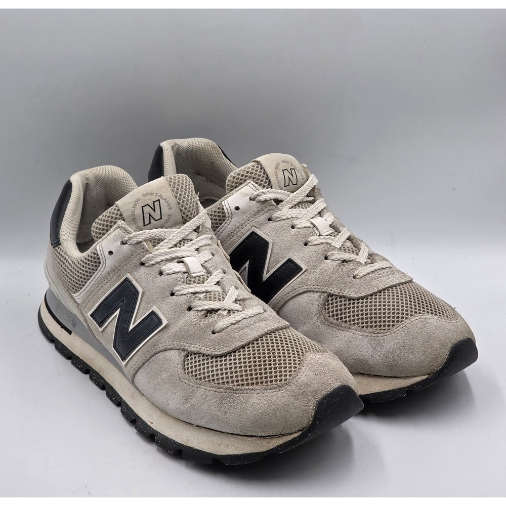 New Balance 574 Rugged Grey Black ML574DMG Men's Size 10.5 Women's 12